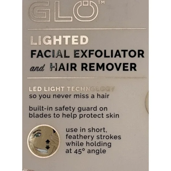 Finishing Touch Flawless Dermaplane Glo Lighted Facial Exfoliator Hair Remover - Picture 3 of 7